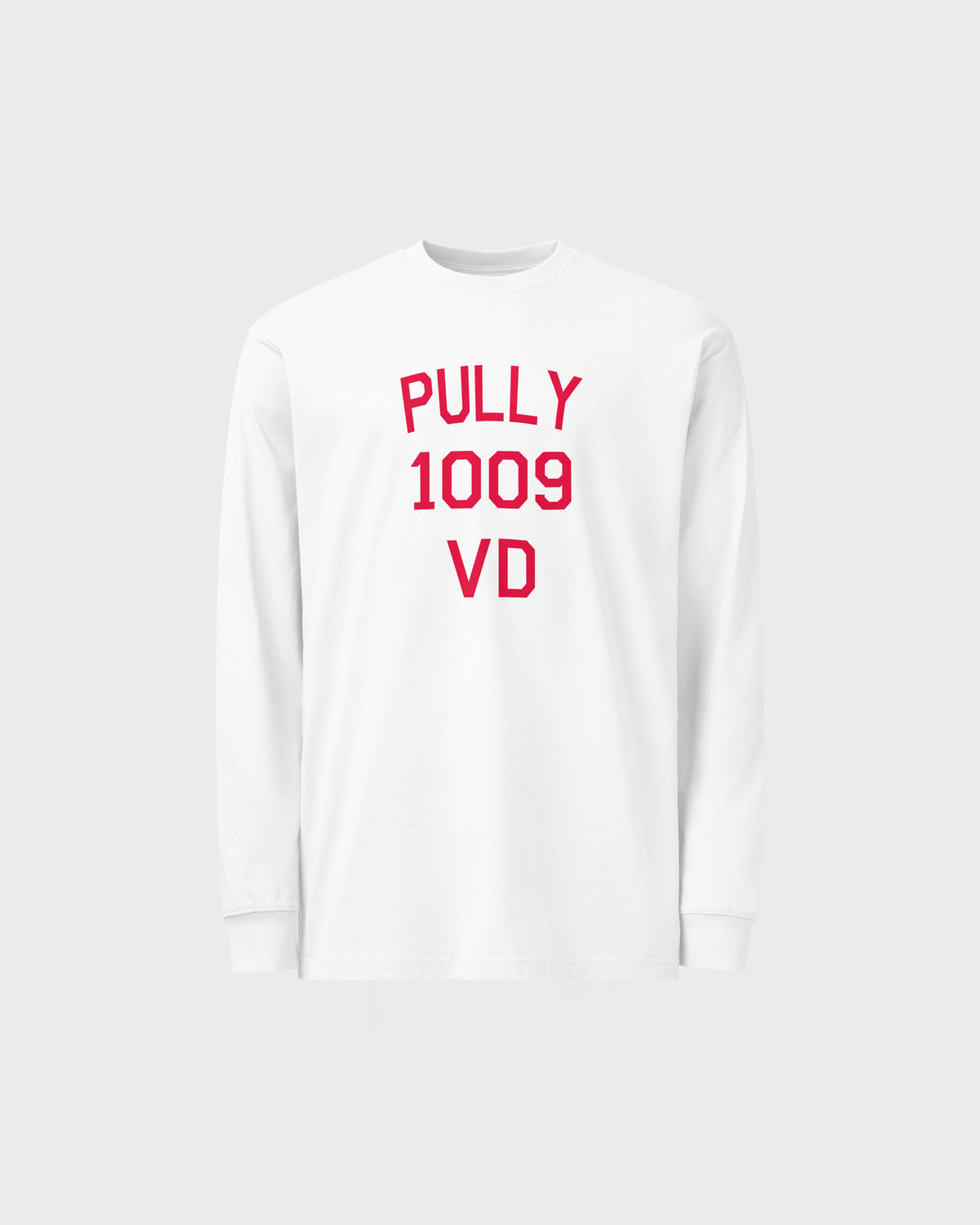 Pully Long Sleeve Tee - White/Red