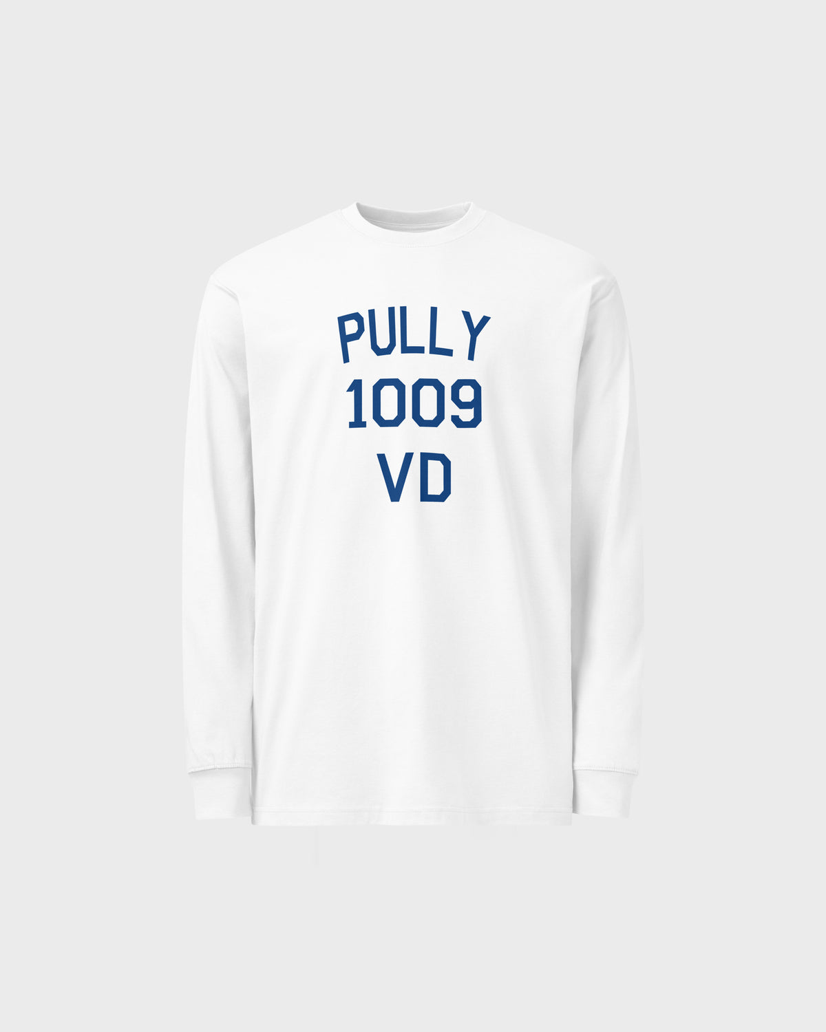 Pully Long Sleeve Tee - White/Blue
