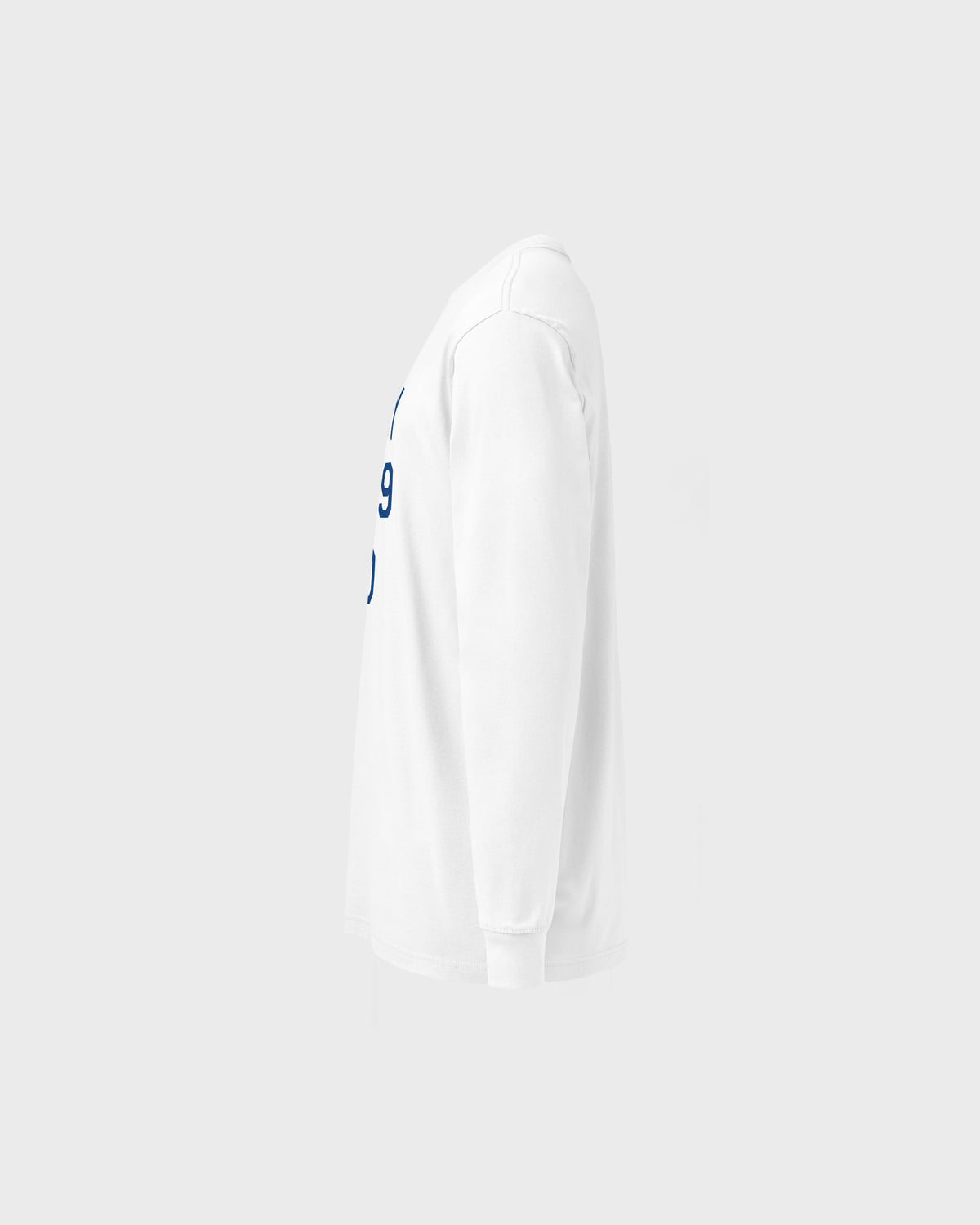 Pully Long Sleeve Tee - White/Blue