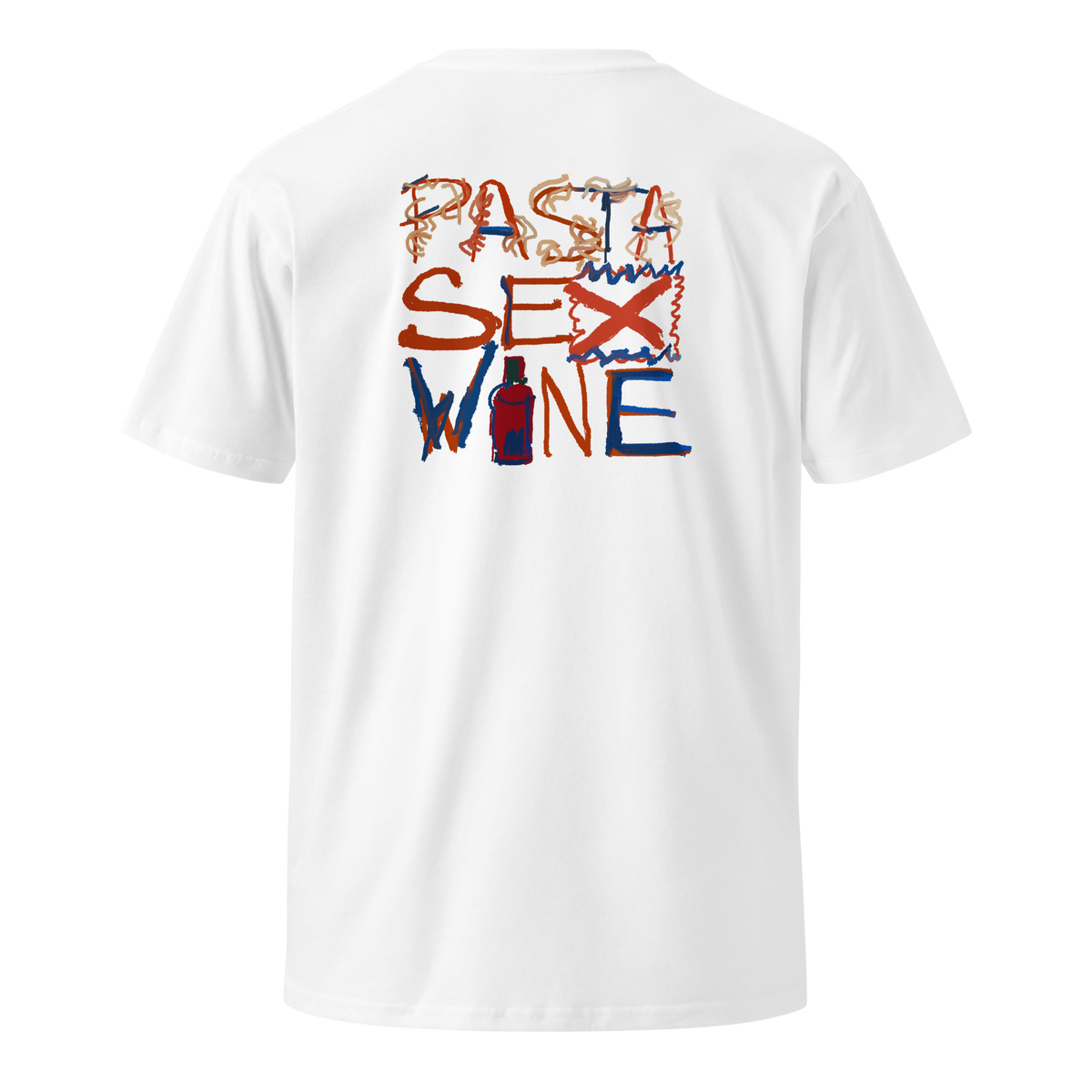 Pasta Sex Wine Tee - White